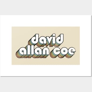 David Allan Coe - Retro Rainbow Letters Posters and Art